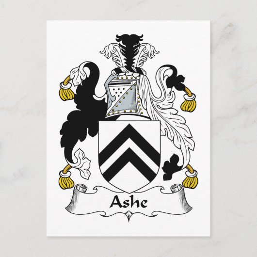 Ashe Family Crest Briefkaart (Voorkant)