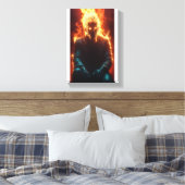 Ashen Amidst Flames - Dramatische en vurige kunst Canvas Afdruk (Insitu (Slaapkamer))