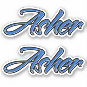 Asher Blue Autocollants Sticker Stickerset