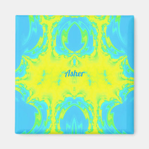 ASHER ~ Blue en Yellow ~ Magneet