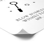 ASHER Calligraphy Bubble Send Off Weduwen Sign Poster (Hoek)