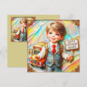 ASHER ~ Carte d'anniversaire ~ Moniteur de franchi (Devant / Derrière)