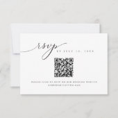 ASHER Elegant Script de calligraphie Code QR carte (Devant)