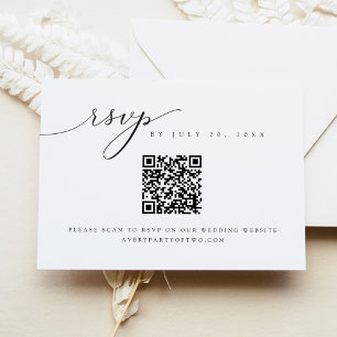 ASHER Elegant Script de calligraphie Code QR carte