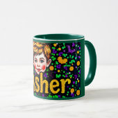 ASHER ~ GLOSSY Sequin Picture ~ Mug (Devant droit)