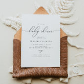 ASHER Modern Elegant Calligraphy Baby shower Kaart