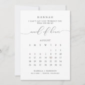 ASHER Modern Script Calendar Maid Hondenvoorstel I Kaart (Voorkant)