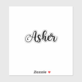 Asher Name - Handgeschreven kalligrafie Sticker