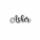Asher Name - Handgeschreven kalligrafie Sticker (Voorkant)