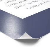 Asher Yatzar Hebrew Blessing Dusty Blue Foto Afdruk (Hoek)