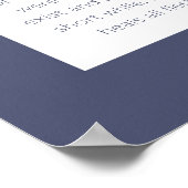 Asher Yatzar Hebrew Blessing Dusty Blue Poster (Hoek)