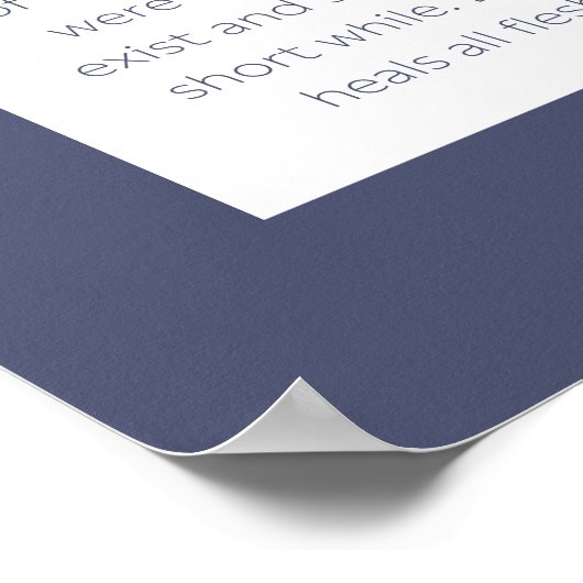 Asher Yatzar Hebrew Blessing Dusty Blue Poster (Hoek)