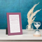 Asher Yatzar Hebrew Blessing Dusty Pink Fotoplaat (Zijkant)