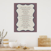 Asher Yatzar Poster (Keuken)