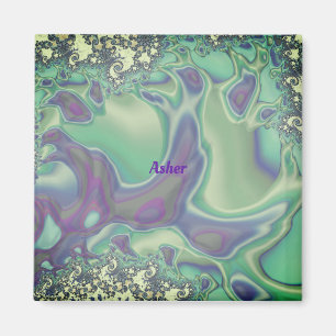 ASHER ~ zacht pastelpatroon ~ gepersonaliseerd Magneet
