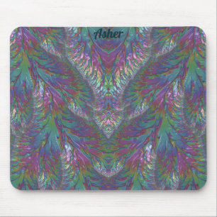 ASHER ~ Zany Shades Aqua Green Pink Silver Muismat