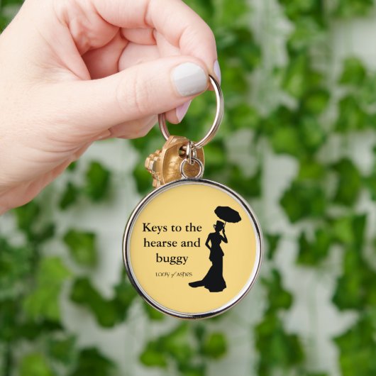 Ashes Sleutelhanger, Rnd Gold, Keys to Hearse Sleutelhanger (Hand)