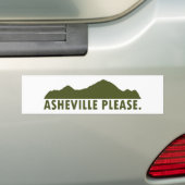 Asheville Alsjeblieft Bumpersticker (Op auto)