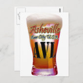 Asheville Beer City Verenigde Staten Briefkaart (Voorkant / Achterkant)