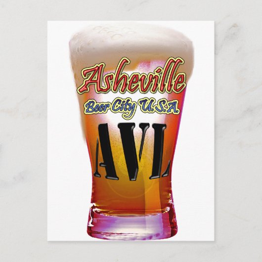 Asheville Beer City Verenigde Staten Briefkaart (Voorkant)