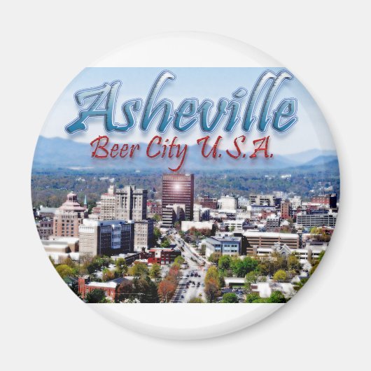 Asheville Beer City Verenigde Staten Magneet (Voorkant)