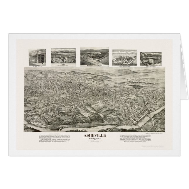 Asheville, carte panoramique d'OR - 1912 (Devant horizontal)