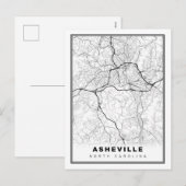 Asheville-kaart Feestdagenkaart (Voorkant / Achterkant)
