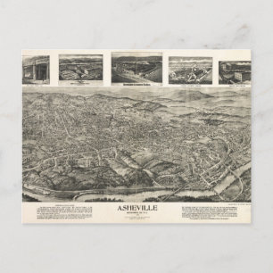 Asheville, NC 1912 Carte postale