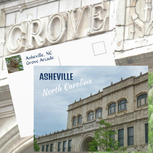 Asheville NC Historische Grove Arcade Fotografisch Briefkaart