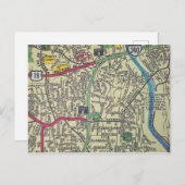 Asheville, NC  Map Briefkaart (Voorkant / Achterkant)