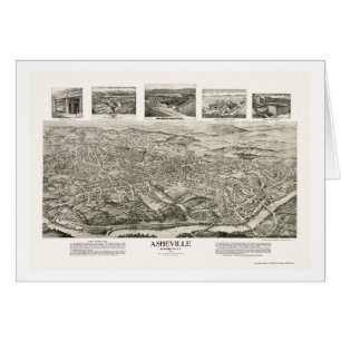 Asheville, NC Panoramic Map - 1912