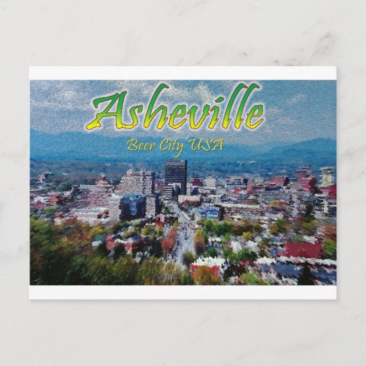 ASHEVILLE, NORTH CAROLINA BRIEFKAART (Voorkant)