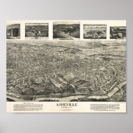 Asheville, North Carolina Historic Wall Art Poster
