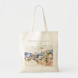 Asheville, North Carolina Landschap Bruiloft Tote Bag