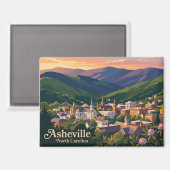 Asheville North Carolina Magneet (Voorkant / Achterkant)