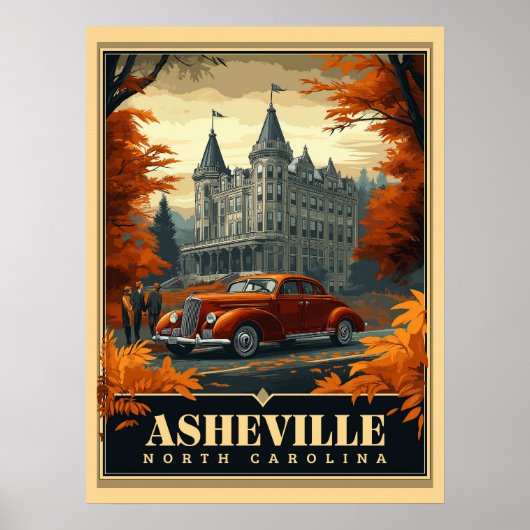  Asheville, North Carolina Poster (Voorkant)