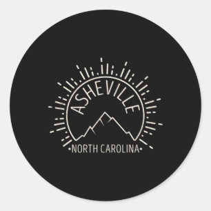 Asheville North Carolina Ronde Sticker