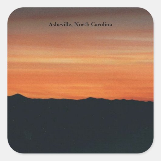 Asheville, Sticker North Carolina (Voorkant)