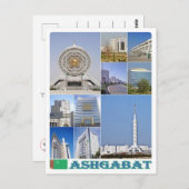 Ashgabat - Turkmenistan - Mozaïek - Briefkaart (Voorkant / Achterkant)