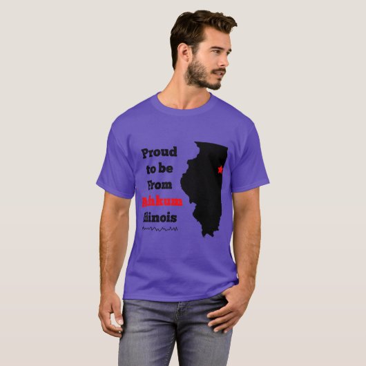 Ashkum Illinois Pride Design T-shirt (Voorkant volledig)