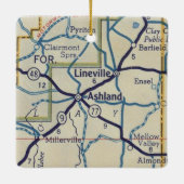 Ashland AL  Map Keramisch Ornament (Achterkant)