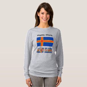 Ashland Eilanden Ålander Persoonlijke Vlag T-shirt