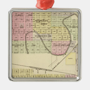 Ashland en Wahoo, Nebraska Metalen Ornament