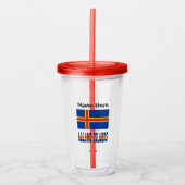 Ashland Islands Ålander vlag gepersonaliseerd Acryl Drinkbeker (Voorkant)