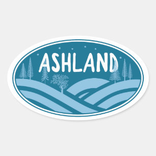 Ashland Oregon Buiten Ovale Sticker