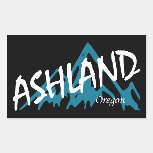 Ashland Oregon Mountains Rechthoekige Sticker (Voorkant)