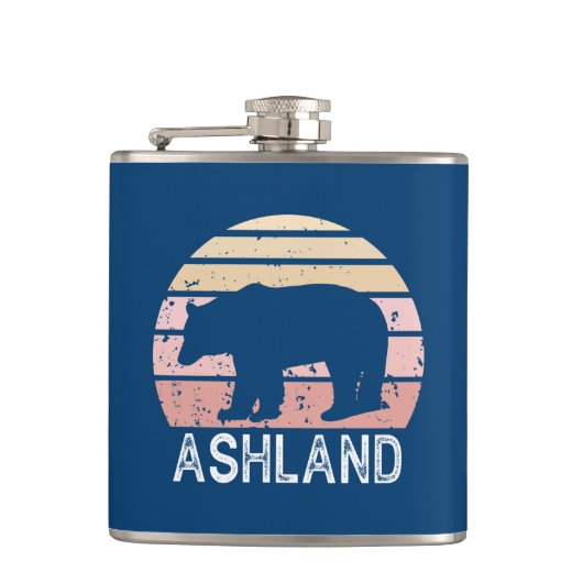 Ashland Oregon Retro Bear Heupfles (Voorkant)