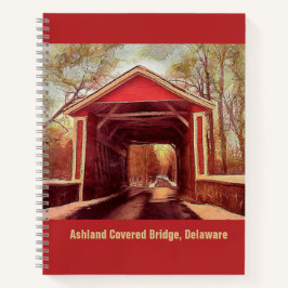 Ashland Red Covered Bridge in Delaware op Red Note Notitieboek