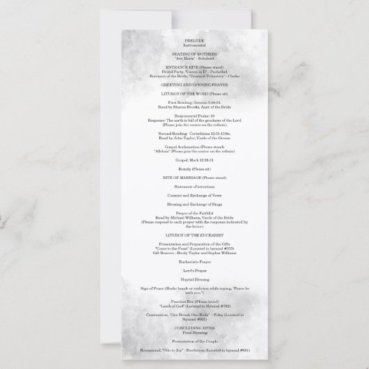 Ashle Programme de Mariage Catholique avec Masse (Dos)