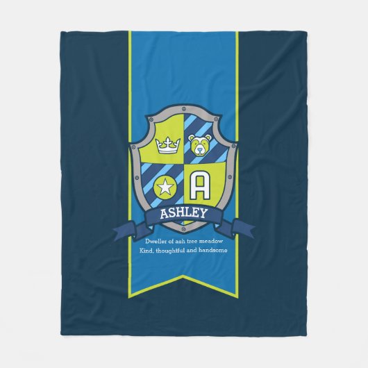 Ashley ou lettre Un nom signifiant couverture vert (Devant)